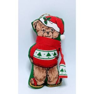 Vintage 1985 Jeanmarie Creations Themes of Christmas Reddy Bear Ornament